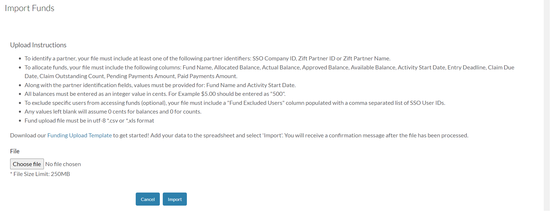 Uploading MDF Fund Information – ZiftONE Admin